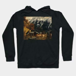 An Alpine Scene by Gustave Courbet Hoodie